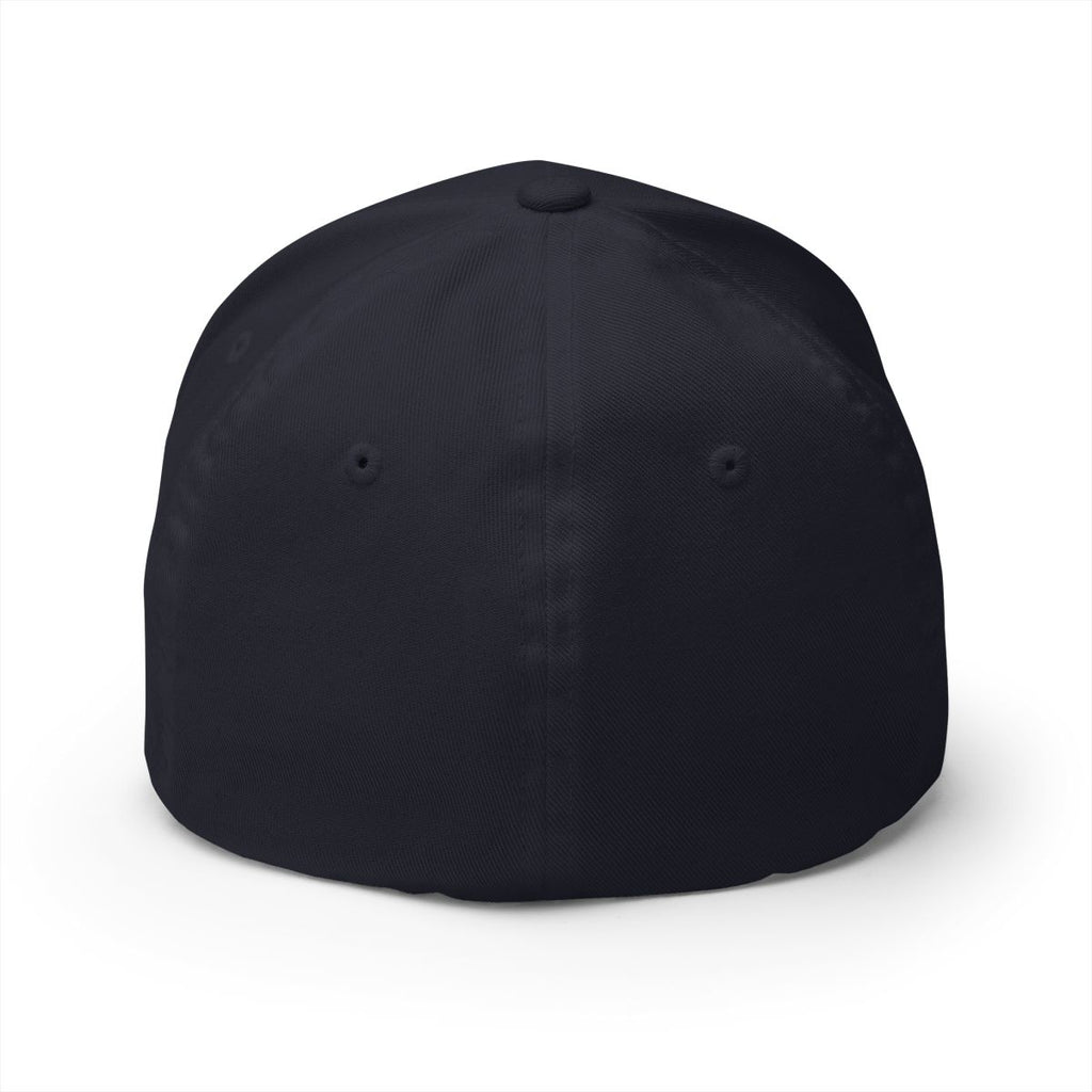 Dark Navy "Jew fish" Goliath grouper fitted cap, back view