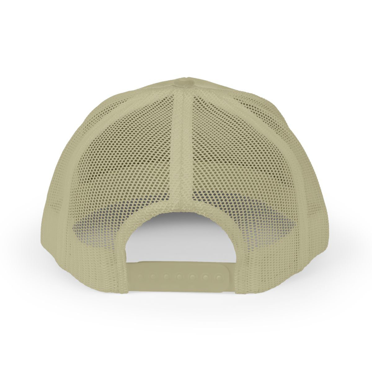 Khaki "Jew fish" snook trucker hat, back view