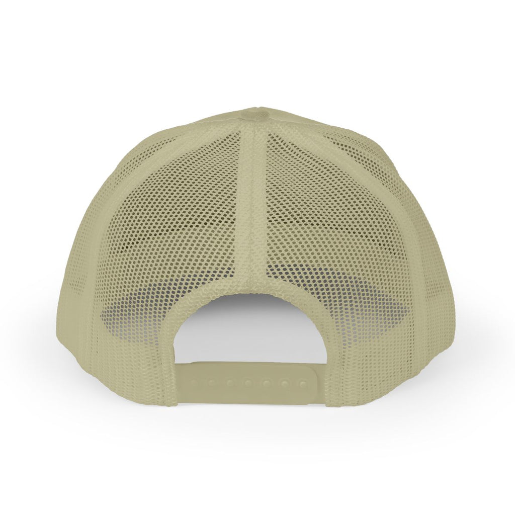 Khaki "Jew fish" Goliath grouper trucker hat, back view